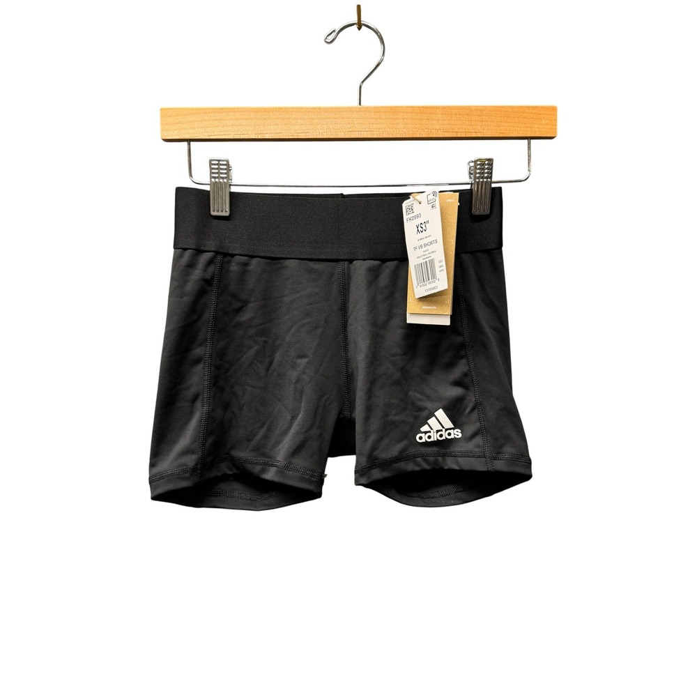 Adidas Shorts Womens XS TechFit VB Short Black Volleyball Aeroready 3" NEW